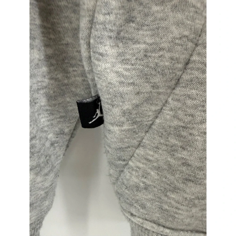 Jordan Mens Air Jordan Wings Logo Fleece Hoodie Gray Black Large Pullover